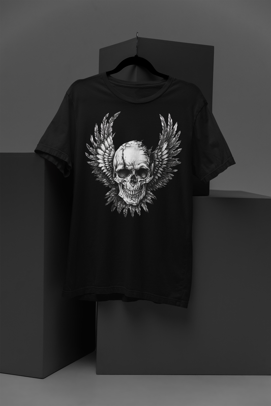 Feather Winged Skull Short-Sleeve Unisex T-Shirt